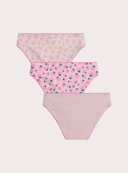 Σετ Παιδικά Εσώρουχα για Κορίτσια Creme Strawberries 3 τμχ