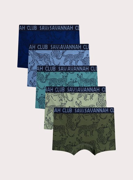 Σετ Παιδικά Εσώρουχα για Αγόρια Leopards Print 5 τμχ