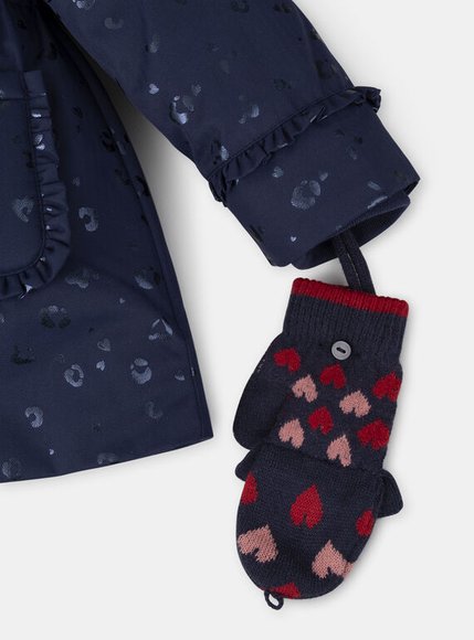 Παιδικό Μπουφάν για Κορίτσια Navy Leopard - 3 σε 1 - ΜΠΛΕ φωτογραφία