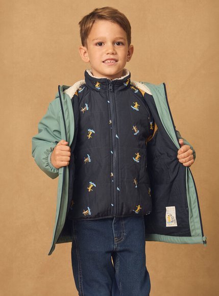 Παιδικό Μπουφάν για Αγόρια - ΜΠΛΕ φωτογραφία