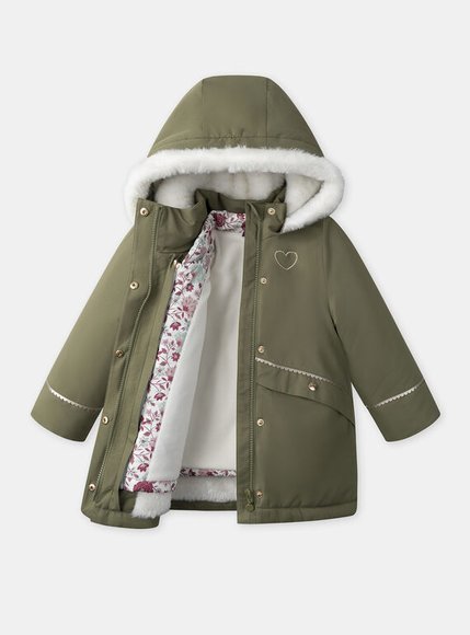 SERGENT MAJOR Παιδικό Μπουφάν για Κορίτσια Chaki Floral - 3 σε 1 - ΧΑΚΙ