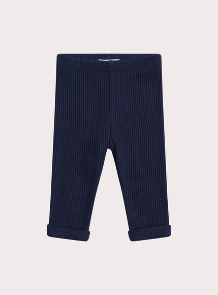 Βρεφικό Κολάν για Κορίτσια Navy Ribbed