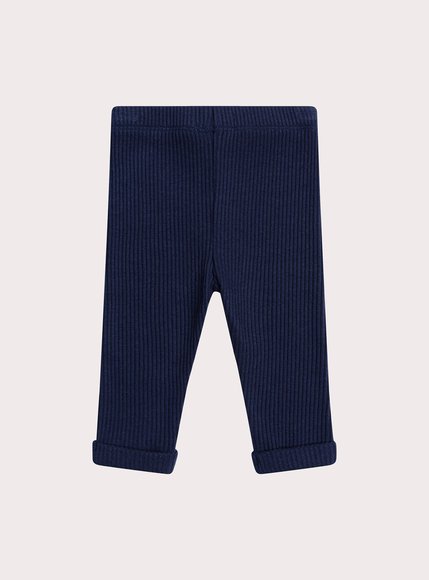Βρεφικό Κολάν για Κορίτσια Navy Ribbed