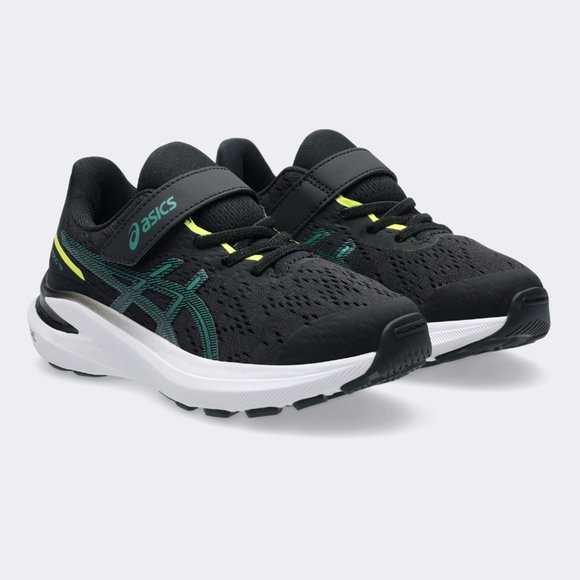 Παιδικά Παπούτσια Asics Patriot 13 για Αγόρια Black/Jasper Green (Μεγέθη 28,5-35)