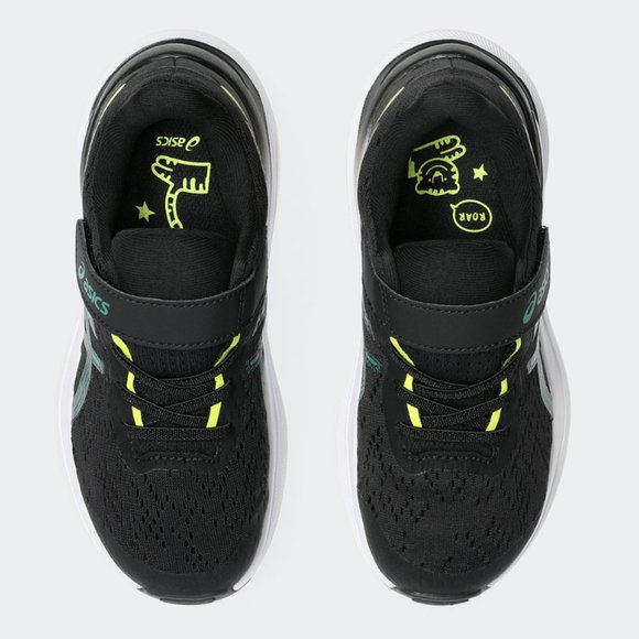 Παιδικά Παπούτσια Asics Patriot 13 για Αγόρια Black/Jasper Green (Μεγέθη 28,5-35)