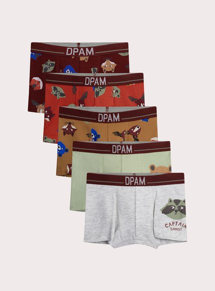 DPAM Παιδικά Σετ Εσώρουχα για Αγόρια - ΚΟΚΚΙΝΟ