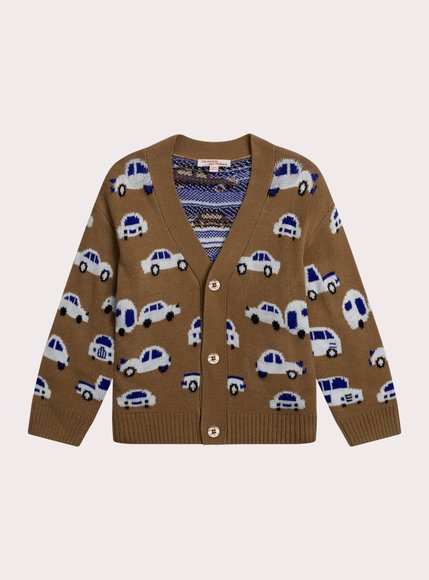 Παιδική Ζακέτα για Αγόρια Brown Cars