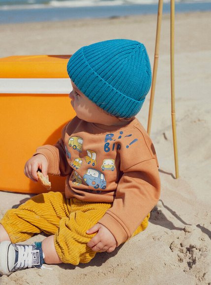 Βρεφικό Φούτερ για Αγόρια Brown Cars - ΚΑΦΕ φωτογραφία