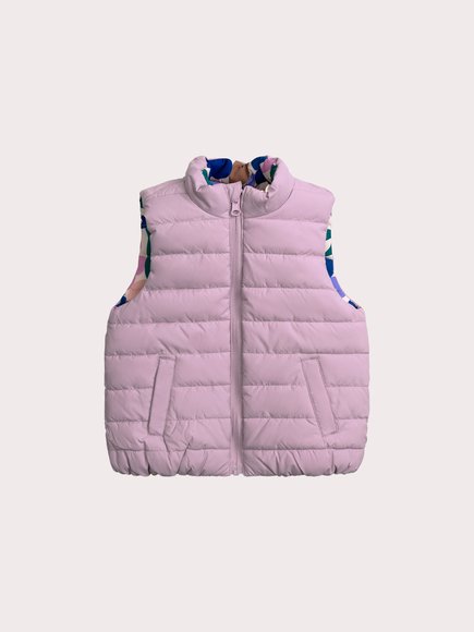 Παιδικό Αμάνικο Μπουφάν για Κορίτσια Lilac Floral - 2 σε 1 - ΛΕΥΚΟ φωτογραφία