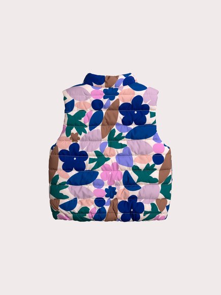 Παιδικό Αμάνικο Μπουφάν για Κορίτσια Lilac Floral - 2 σε 1 - ΛΕΥΚΟ φωτογραφία