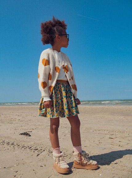 Παιδική Φούστα για Κορίτσια Brown Floral - 2 σε 1 - ΚΙΤΡΙΝΟ φωτογραφία