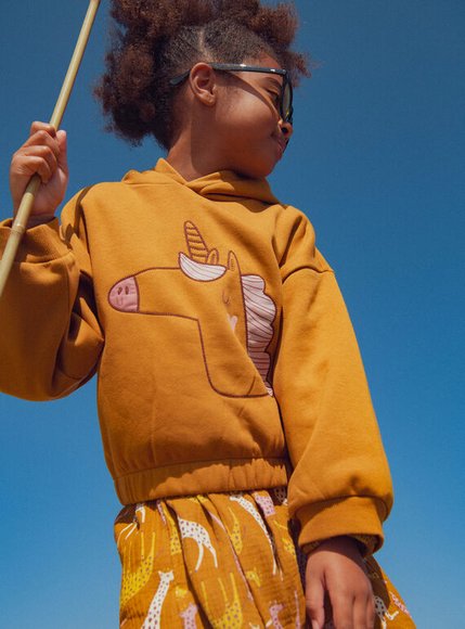 Παιδικό Φούτερ για Κορίτσια Mustard Unicorn