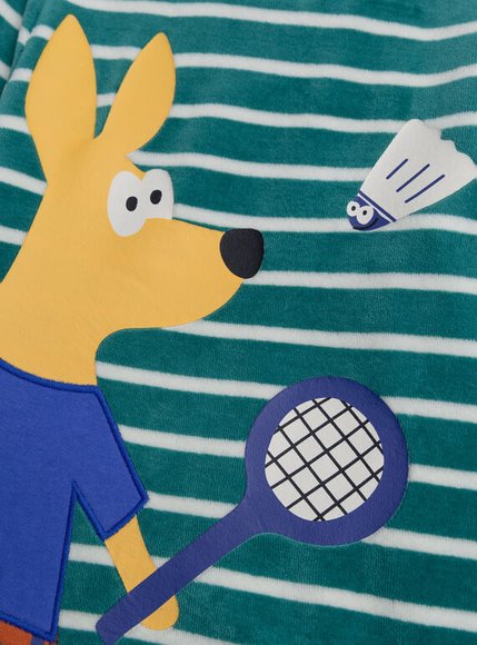 Σετ Παιδικές Πιτζάμες για Αγόρια Green Badminton