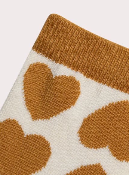 Παιδικές Κάλτσες για Κορίτσια Mustard Hearts - ΛΕΥΚΟ φωτογραφία