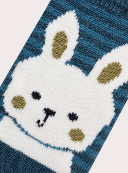 Βρεφικές Κάλτσες για Αγόρια Stripped Bunny - ΜΠΛΕ φωτογραφία