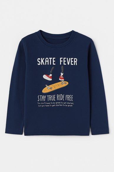 Παιδική Μπλούζα για Αγόρια White Skate - ΜΠΛΕ φωτογραφία
