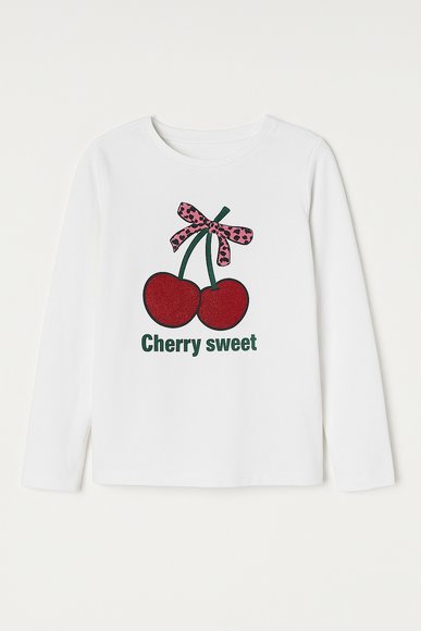 Παιδική Μπλούζα για Κορίτσια Cherry Sweet - ΛΕΥΚΟ φωτογραφία