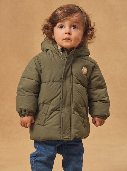 SERGENT MAJOR Βρεφικό Μπουφάν για Αγόρια Cozy Chaki - ΧΑΚΙ