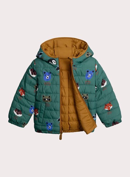 DPAM Παιδικό Μπουφάν για Αγόρια Green/Brown Friends - 2 σε 1 - ΠΡΑΣΙΝΟ