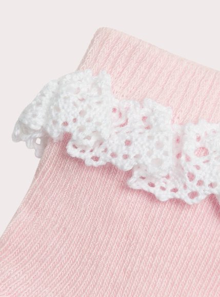 Βρεφικές Κάλτσες για Κορίτσια Pink Lace