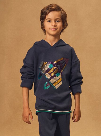 Παιδικό Φούτερ για Αγόρια Navy Spacecraft