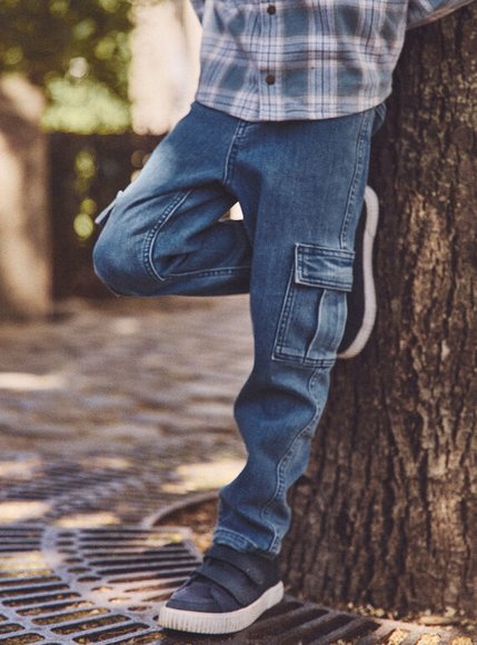 Παιδικό Παντελόνι για Αγόρια Denim Cargo