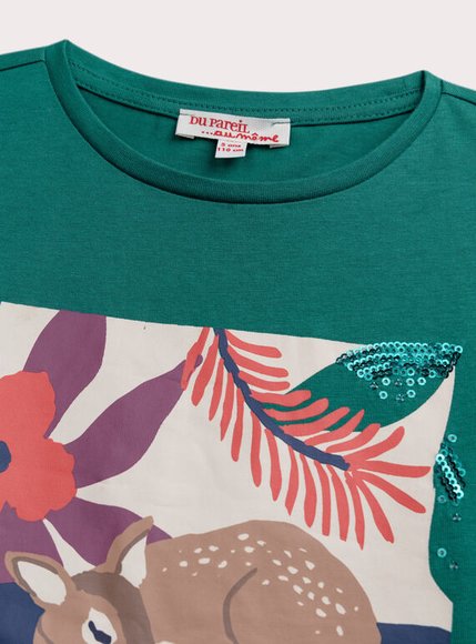 Παιδική Μπλούζα για Κορίτσια Green Deer