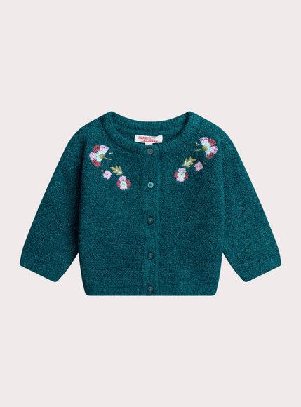 Βρεφική Ζακέτα για Κορίτσια Petrol Flowers