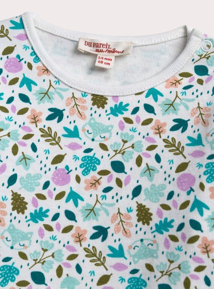 Βρεφική Μπλούζα για Κορίτσια Fox Pattern