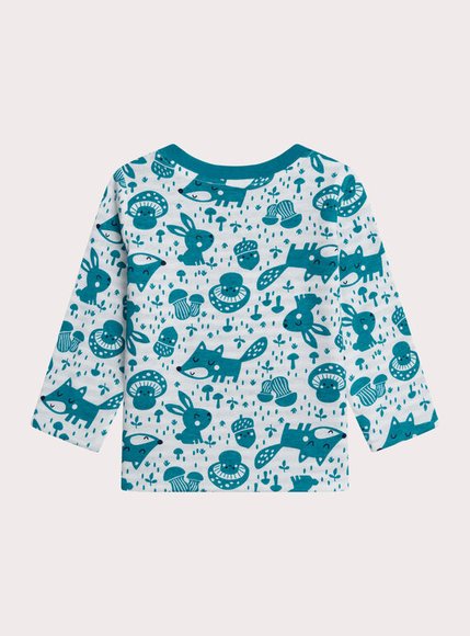 Βρεφική Μπλούζα για Αγόρια Dark Turquoise Pattern - 2 σε 1