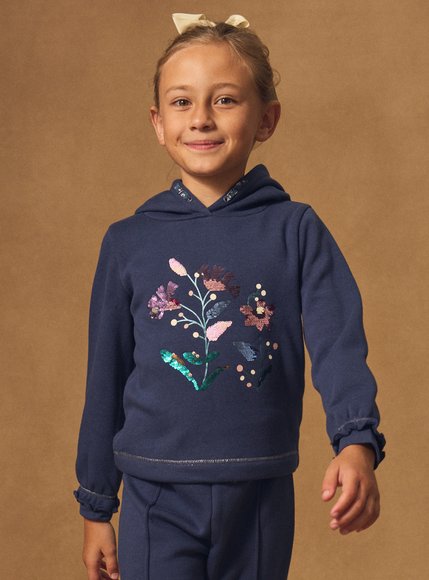 Παιδικό Φούτερ για Κορίτσια Navy Hint