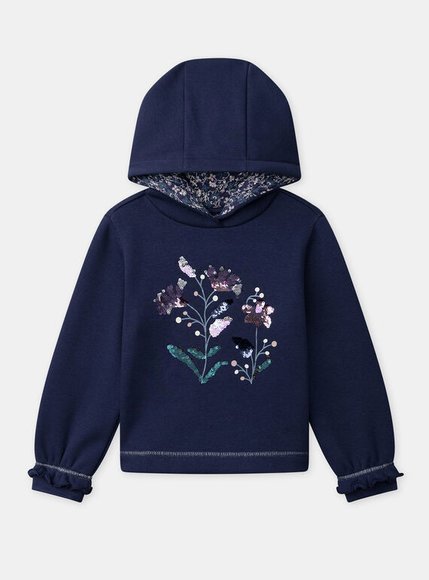 Παιδικό Φούτερ για Κορίτσια Navy Hint