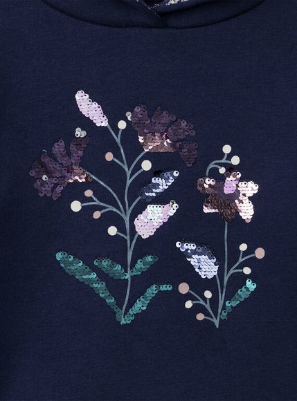 Παιδικό Φούτερ για Κορίτσια Navy Hint