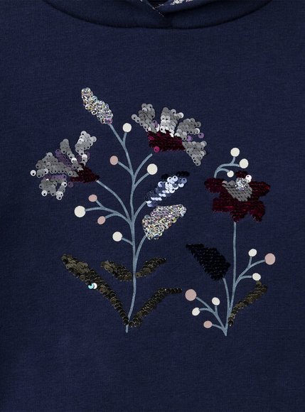 Παιδικό Φούτερ για Κορίτσια Navy Hint