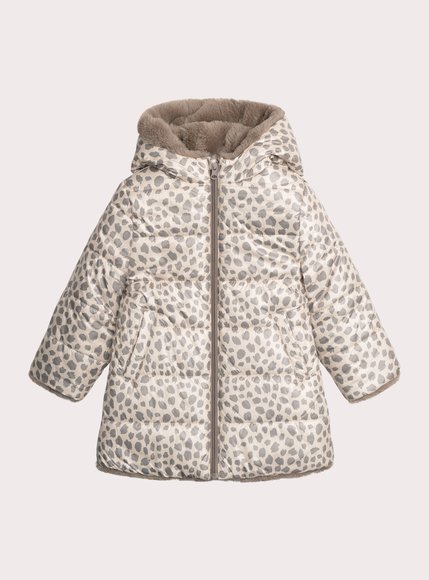 Παιδικό Μπουφάν για Κορίτσια Fluffy Print - 2 σε 1 - ΚΑΦΕ φωτογραφία