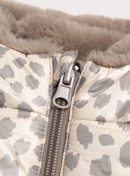 Παιδικό Μπουφάν για Κορίτσια Fluffy Print - 2 σε 1 - ΚΑΦΕ φωτογραφία