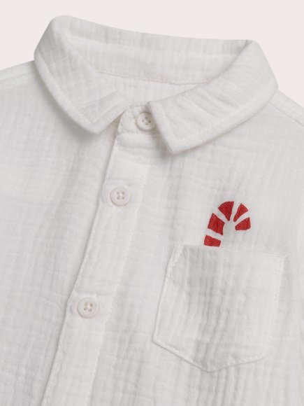 Βρεφικό Πουκάμισο για Αγόρια - ΛΕΥΚΟ φωτογραφία