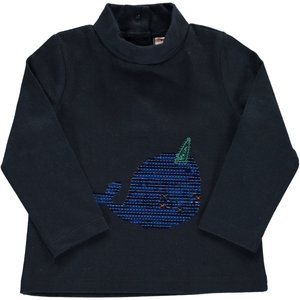 Βρεφική Μπλούζα για Κορίτσια Black Whale