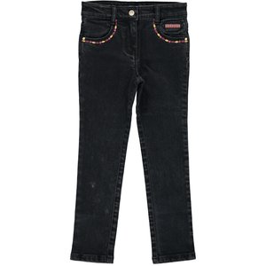 Παιδικό Παντελόνι για Κορίτσια Black Denim Tribal