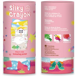 AVENIR Silky Crayons Unicorn Κηρομπογιές & Πόστερ Ζωγραφικής 12 τμχ