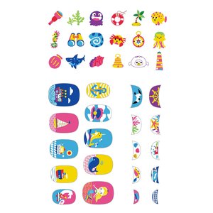 NAIL STICKER-UNDER THE SEA 38PCS