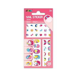 NAIL STICKER-UNICORN - GLITTER 38PCS