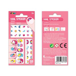 NAIL STICKER-UNICORN - GLITTER 38PCS