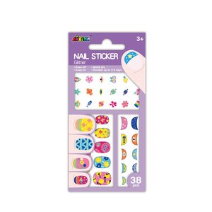 NAIL STICKER-FLOWER - GLITTER 38PCS