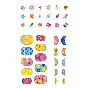 NAIL STICKER-FLOWER - GLITTER 38PCS