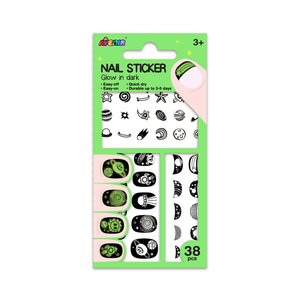 NAIL STICKER-SPACE - GLOW IN THE DARK 38PCS