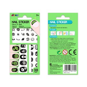 NAIL STICKER-SPACE - GLOW IN THE DARK 38PCS