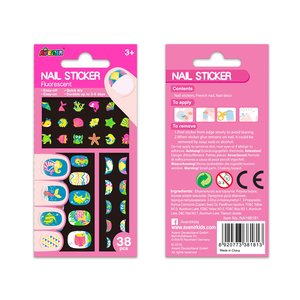 NAIL STICKER-UNDER THE SEA - FLUORESCENCE 38PCS