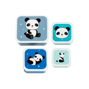 A LITTLE LOVELY COMPANY ΣΕΤ 4 ΔΟΧΕΙΑ ΦΑΓΗΤΟΥ LUNCH & SNACK BOX PANDA ΓΙΑ ΑΓΟΡΙΑ