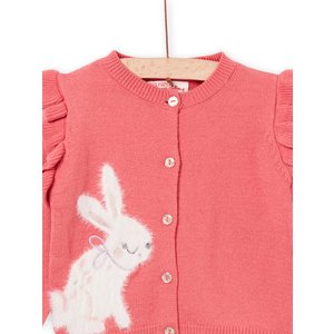 Βρεφική Ζακέτα για Κορίτσια Pink Fuzzy Rabbit